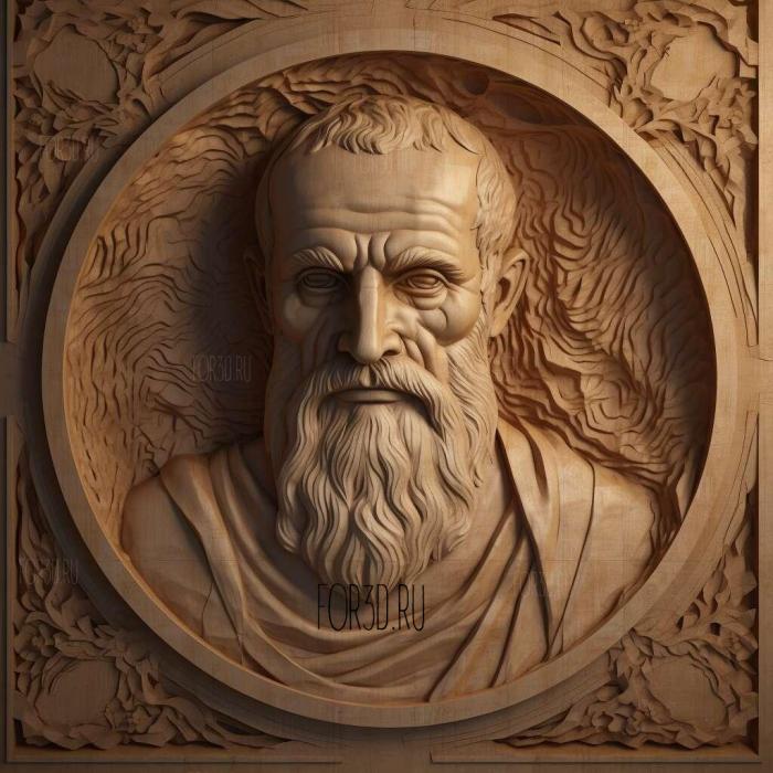 Hippocrates 1 stl model for CNC